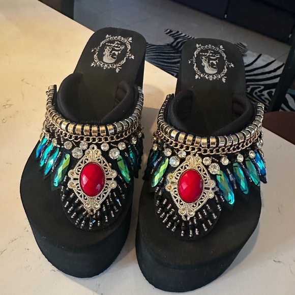 Shoes - Boho Embellished Platforms